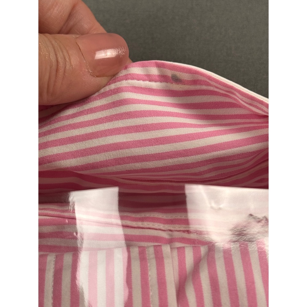 Ralph Lauren Polo XXL Custom Fit Pink White Stripe Cotton Button Down Shirt Mens - Picture 15 of 15